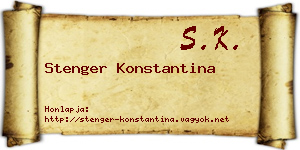 Stenger Konstantina névjegykártya
